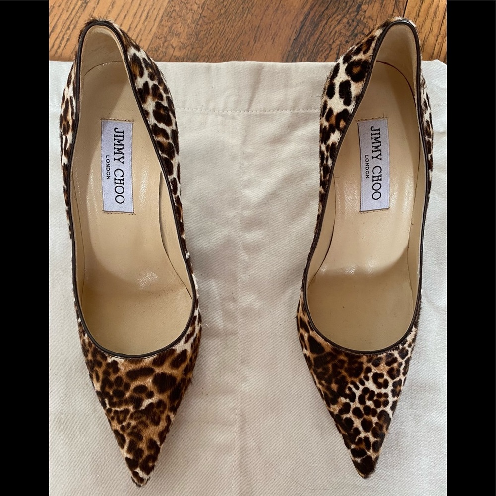 Jimmy Choo Leopard Print Love Pumps - Picture 2 of 6